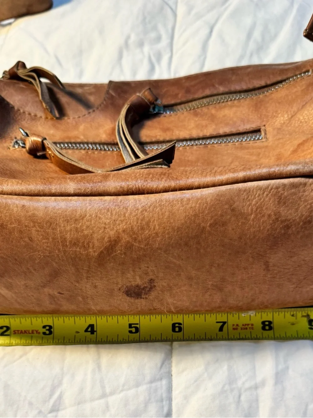 Y2K Great American Leather Works Genuine Leather Crossbody Bag